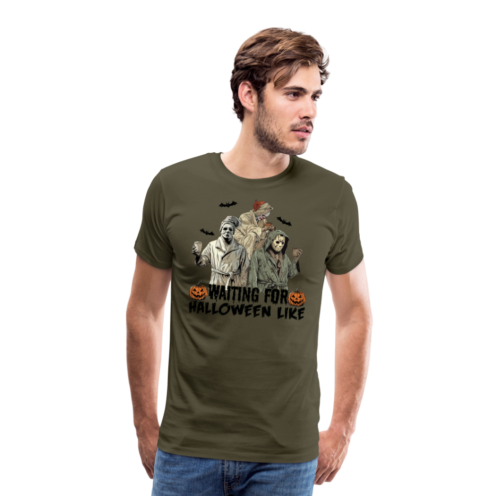 Waiting for Halloween Horror Premium T-Shirt Herren - Khaki