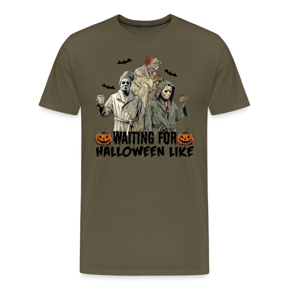 Waiting for Halloween Horror Premium T-Shirt Herren - Khaki