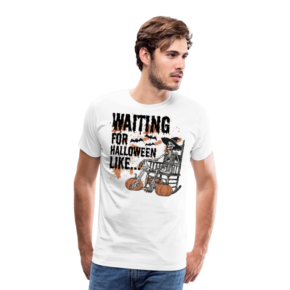 Waiting for Halloween Like Horror Premium T-Shirt Herren - Weiß