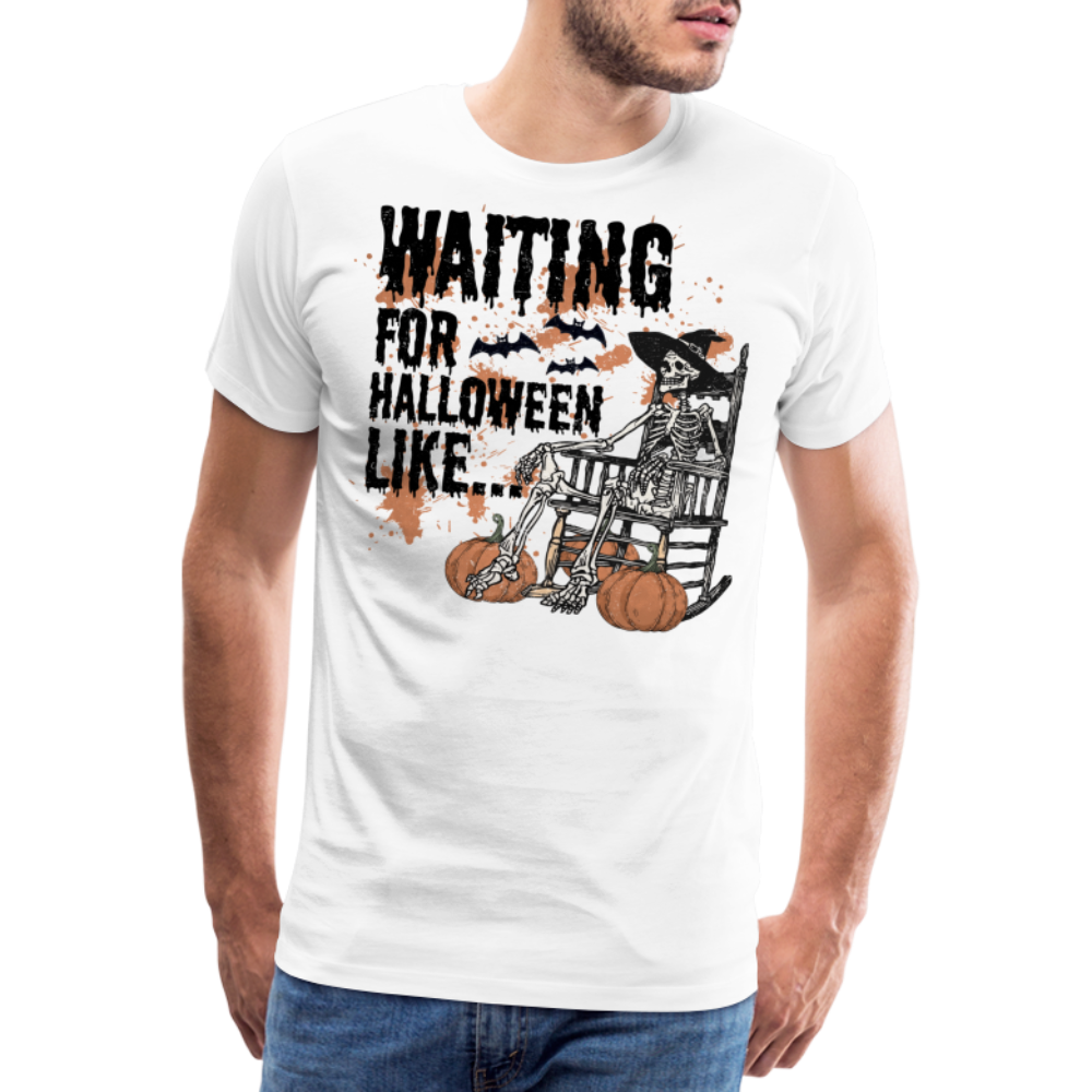 Waiting for Halloween Like Horror Premium T-Shirt Herren - Weiß