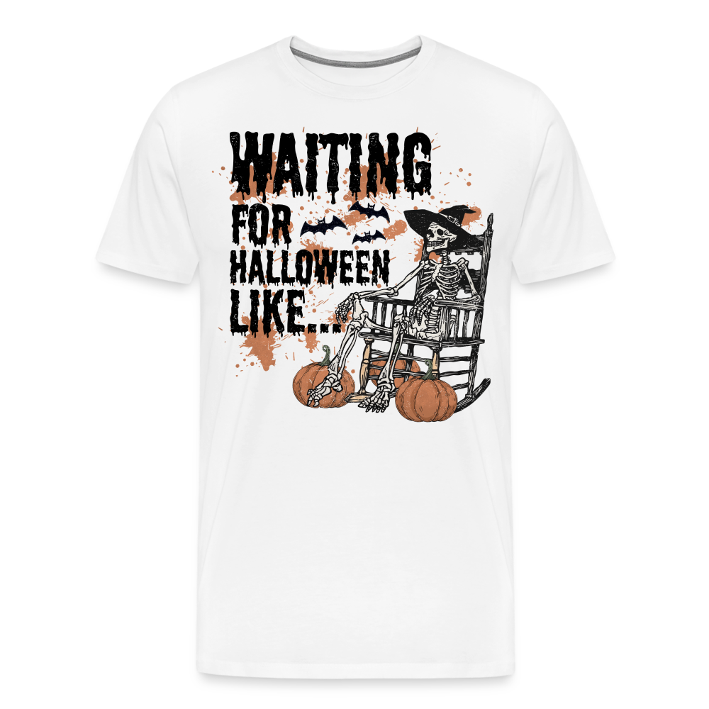 Waiting for Halloween Like Horror Premium T-Shirt Herren - Weiß