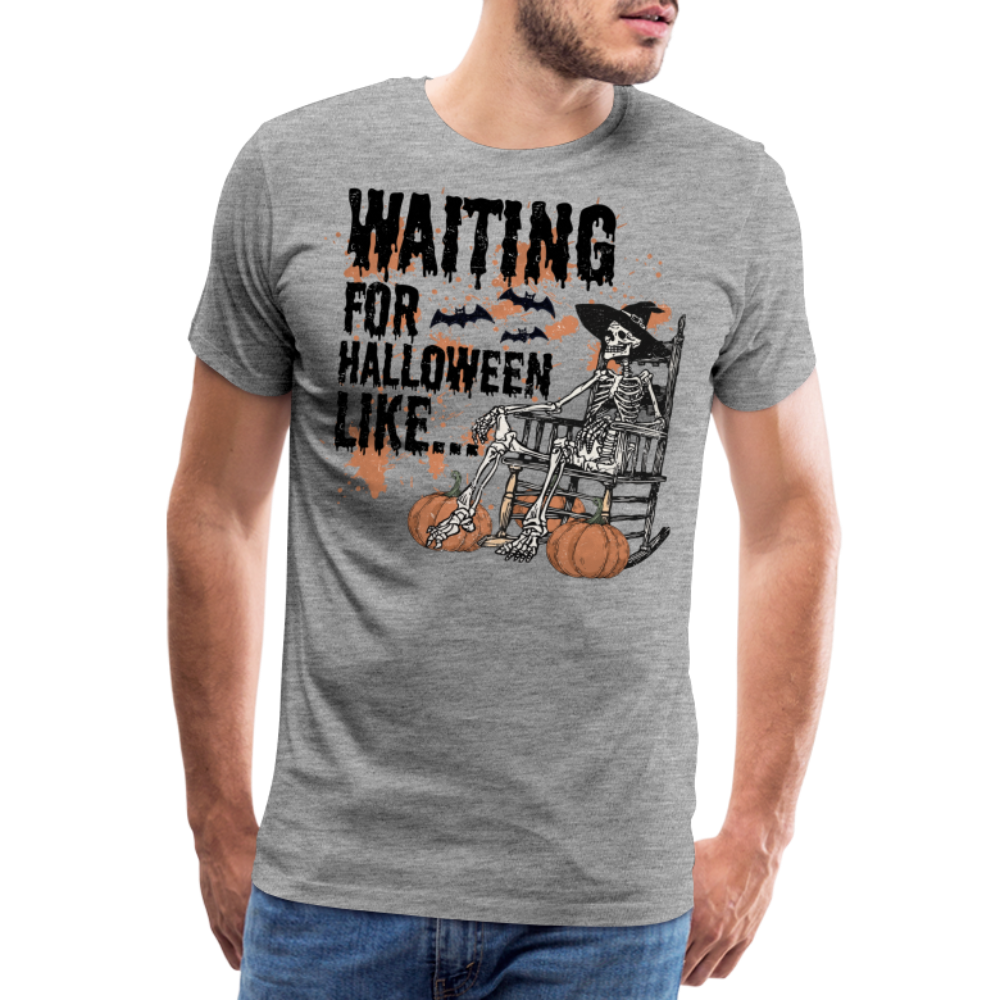 Waiting for Halloween Like Horror Premium T-Shirt Herren - Grau meliert
