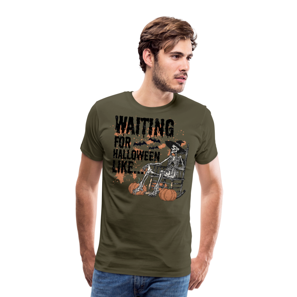 Waiting for Halloween Like Horror Premium T-Shirt Herren - Khaki