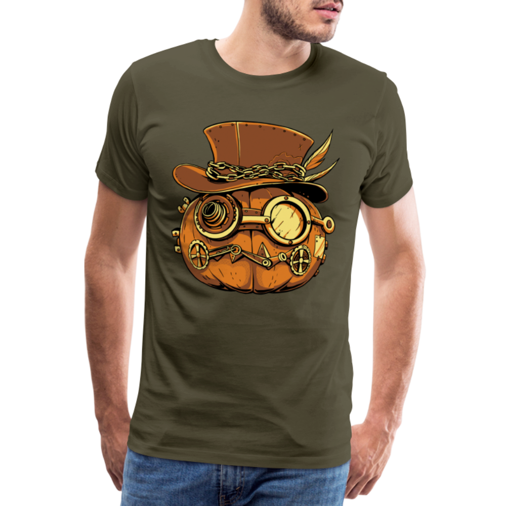 Steampunk Pumpkin Halloween Horror Premium T-Shirt Herren - Khaki