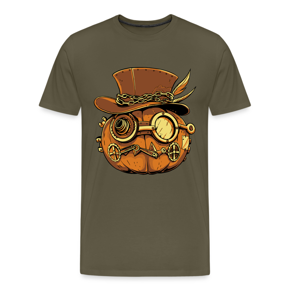 Steampunk Pumpkin Halloween Horror Premium T-Shirt Herren - Khaki