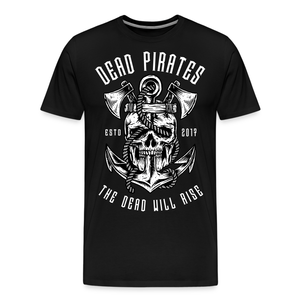 DEAD PIRATES Skull Totenkopf Premium T-Shirt Herren - Schwarz