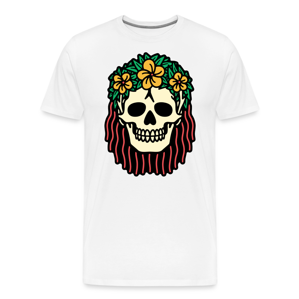 Moana Skull Totenkopf Premium T-Shirt Herren - Weiß