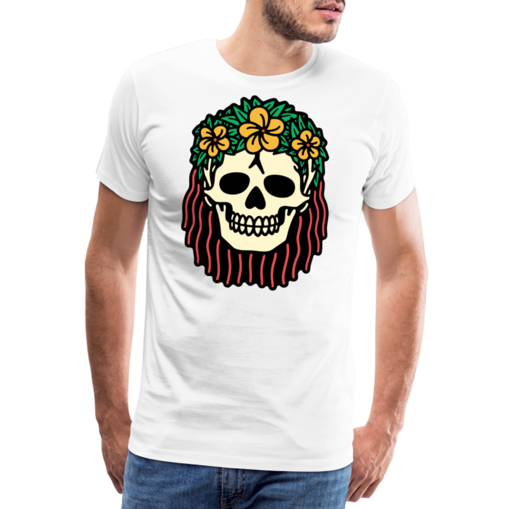 Moana Skull Totenkopf Premium T-Shirt Herren - Weiß