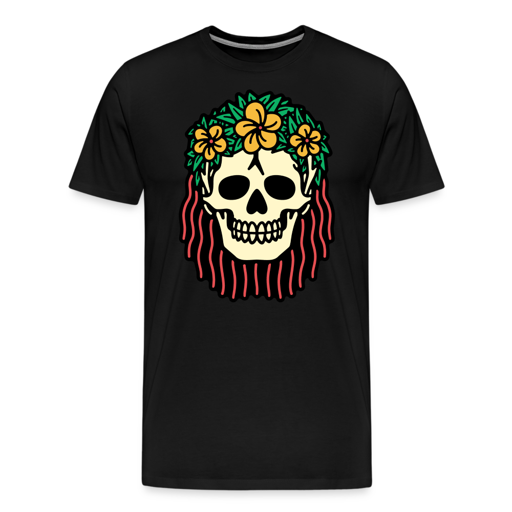 Moana Skull Totenkopf Premium T-Shirt Herren - Schwarz