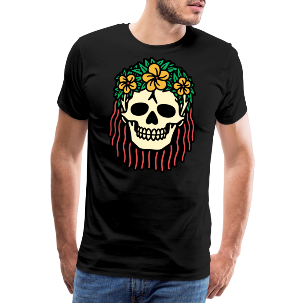Moana Skull Totenkopf Premium T-Shirt Herren - Schwarz
