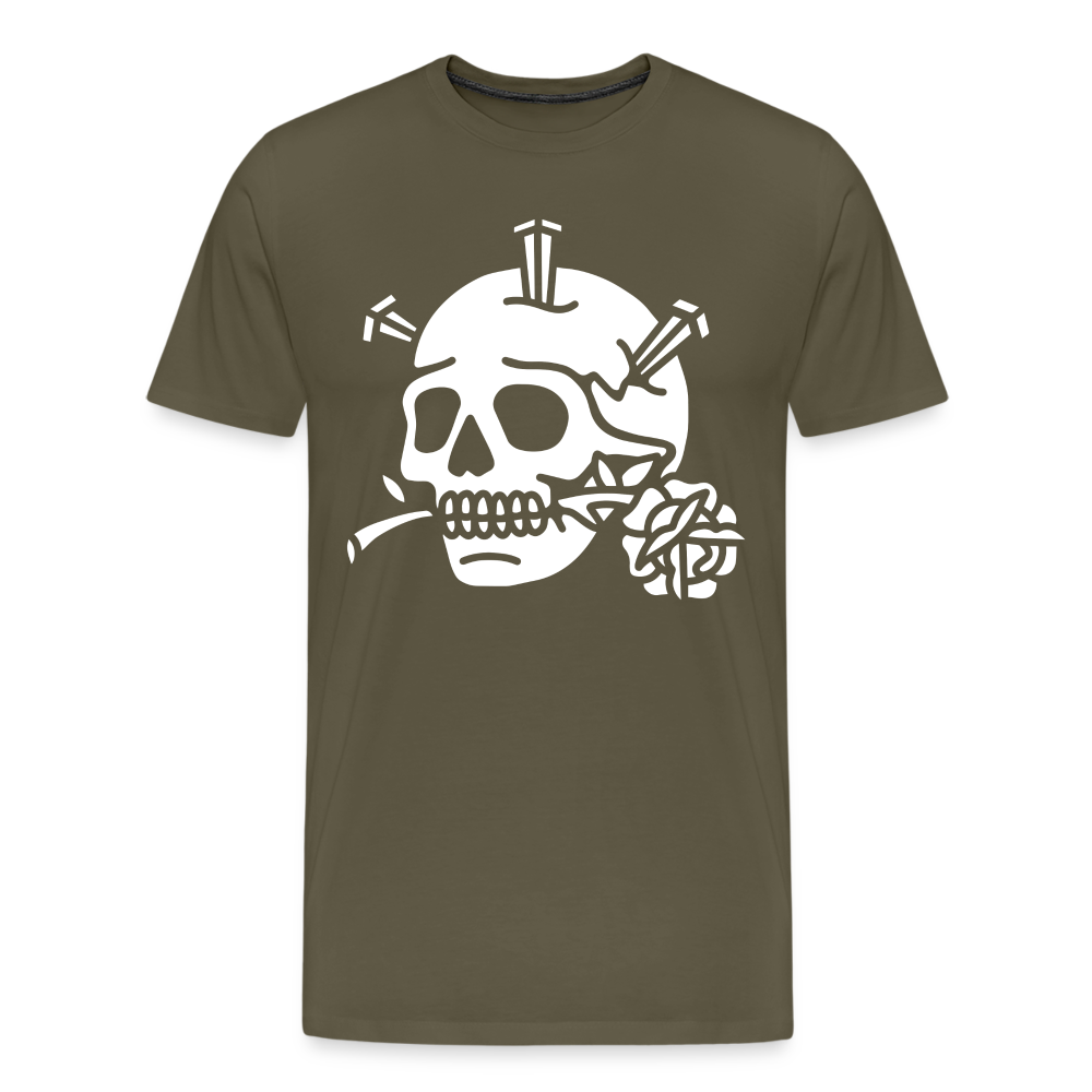 ROMANTIC Skull Totenkopf Premium T-Shirt Herren - Khaki