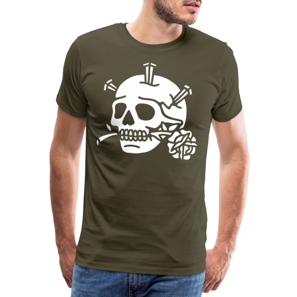 ROMANTIC Skull Totenkopf Premium T-Shirt Herren - Khaki