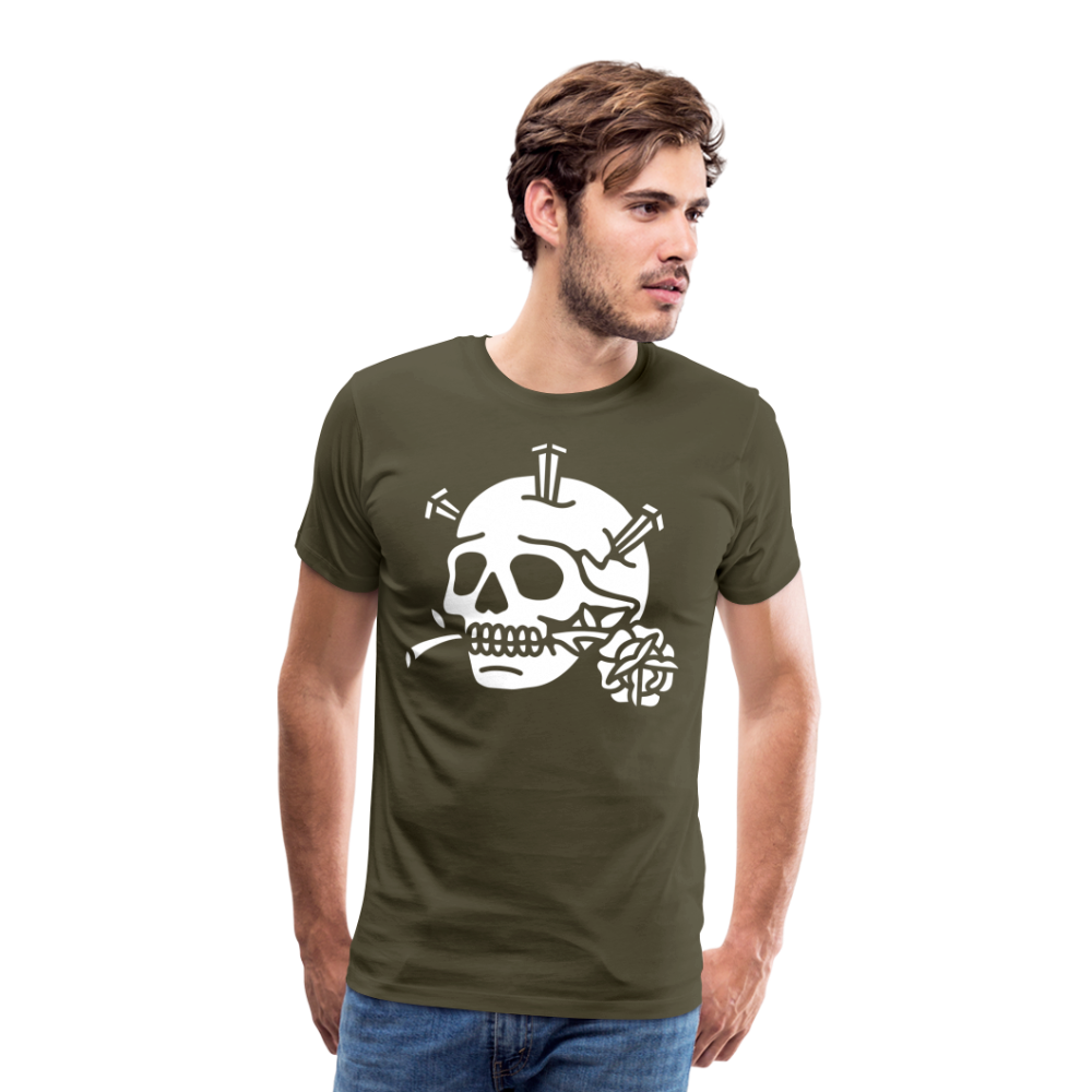 ROMANTIC Skull Totenkopf Premium T-Shirt Herren - Khaki