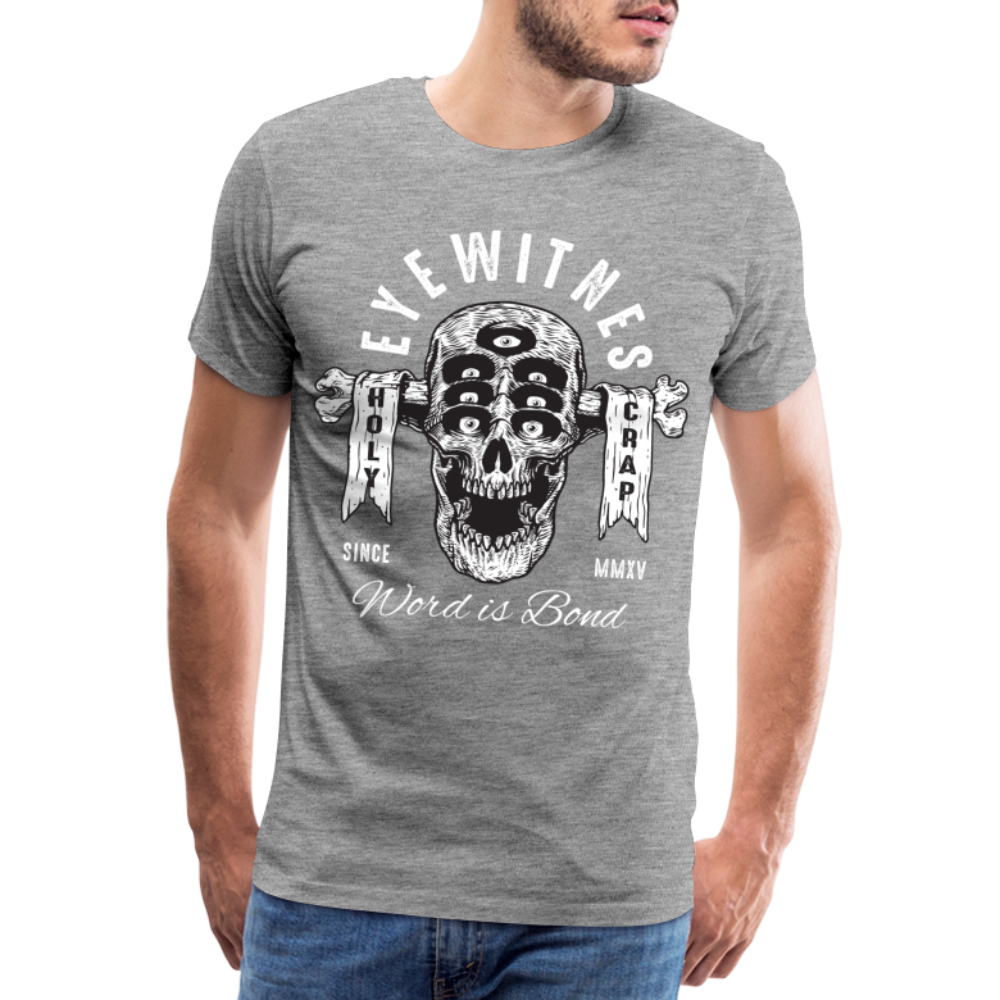 7-EYES Skull Totenkopf Premium T-Shirt Herren - Grau meliert