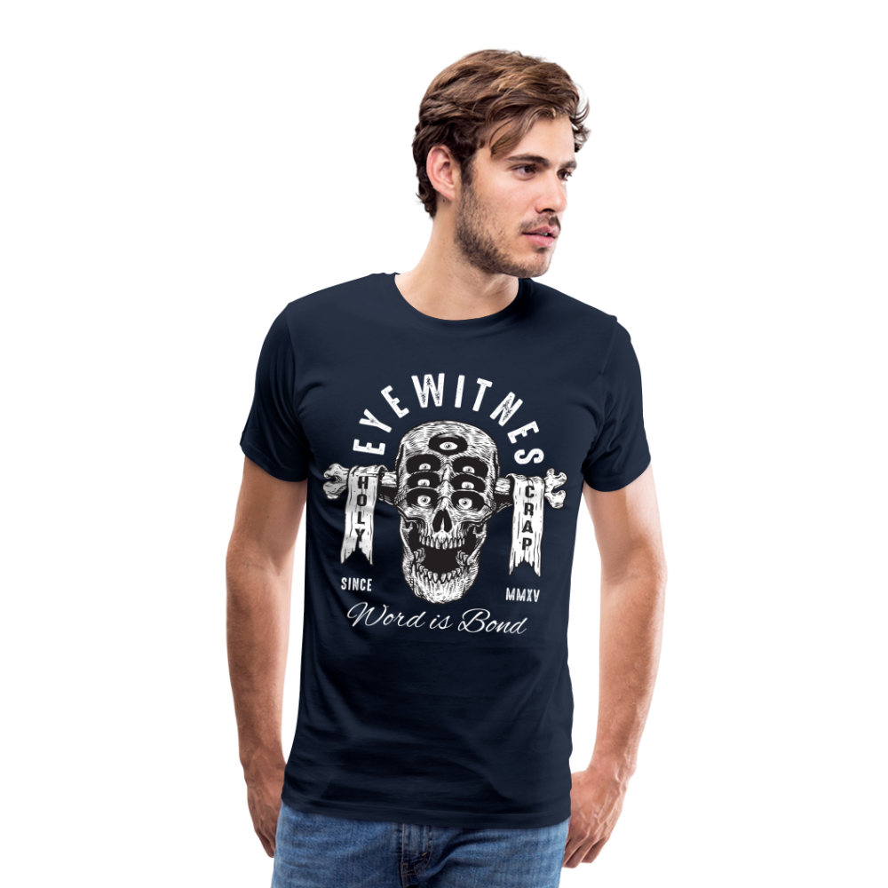 7-EYES Skull Totenkopf Premium T-Shirt Herren - Navy