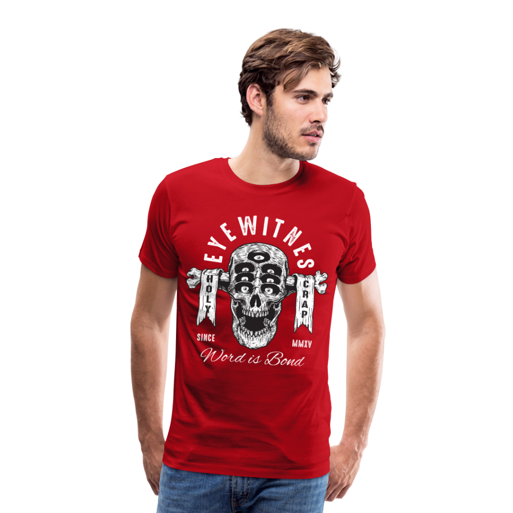 7-EYES Skull Totenkopf Premium T-Shirt Herren - Rot