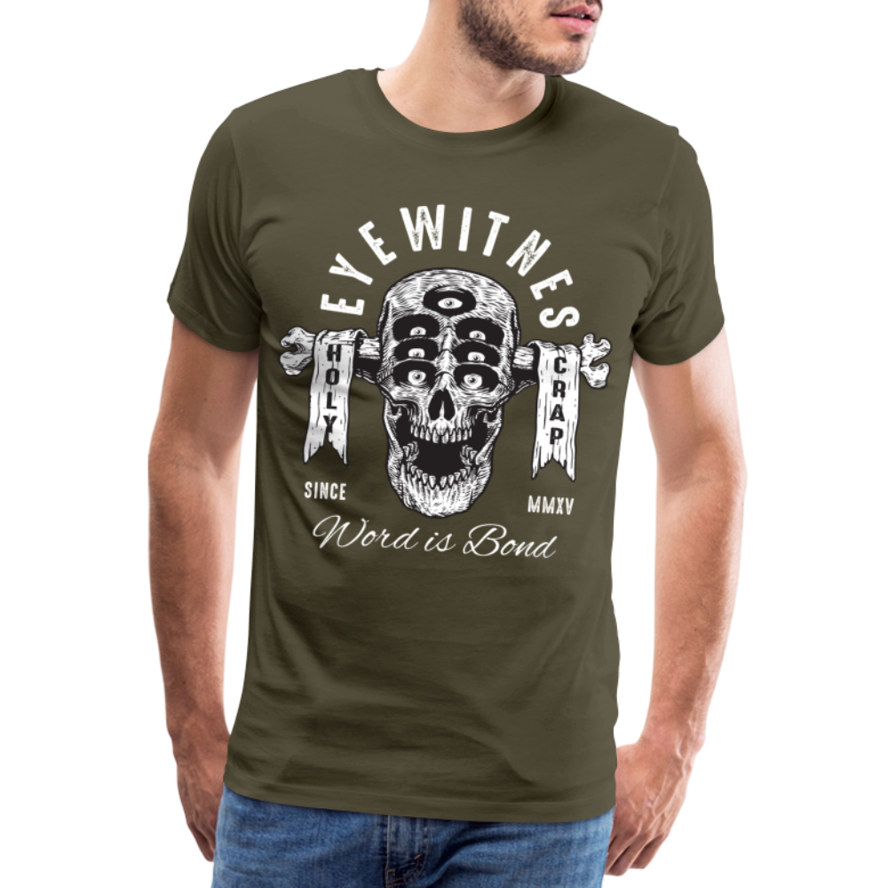7-EYES Skull Totenkopf Premium T-Shirt Herren - Khaki