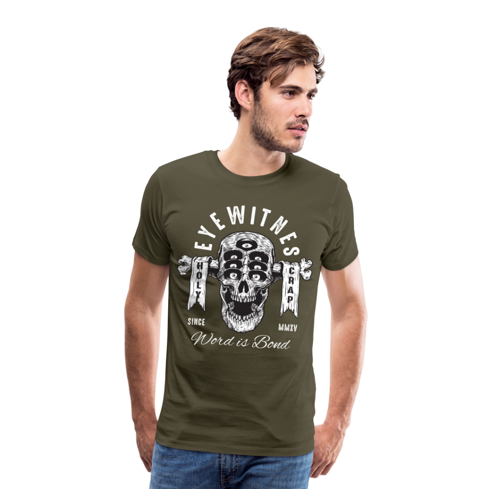 7-EYES Skull Totenkopf Premium T-Shirt Herren - Khaki