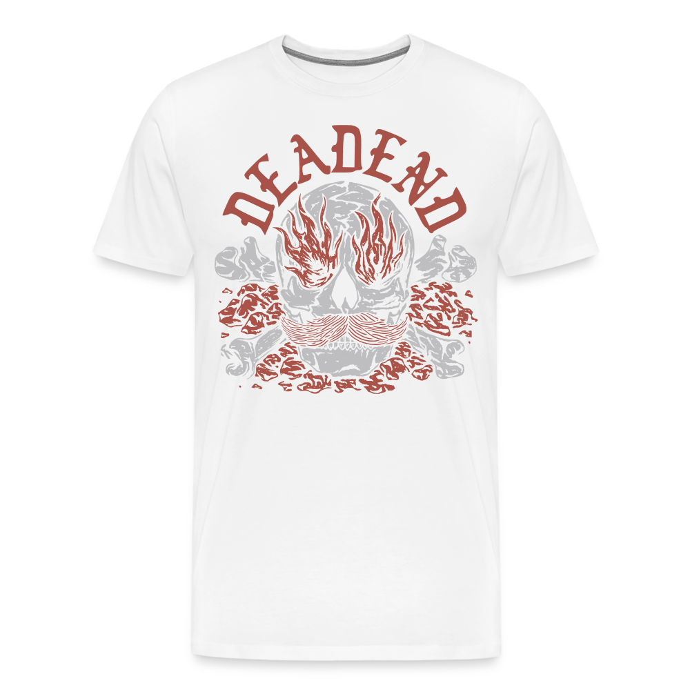 Deadend Skull Totenkopf Premium T-Shirt Herren - Weiß