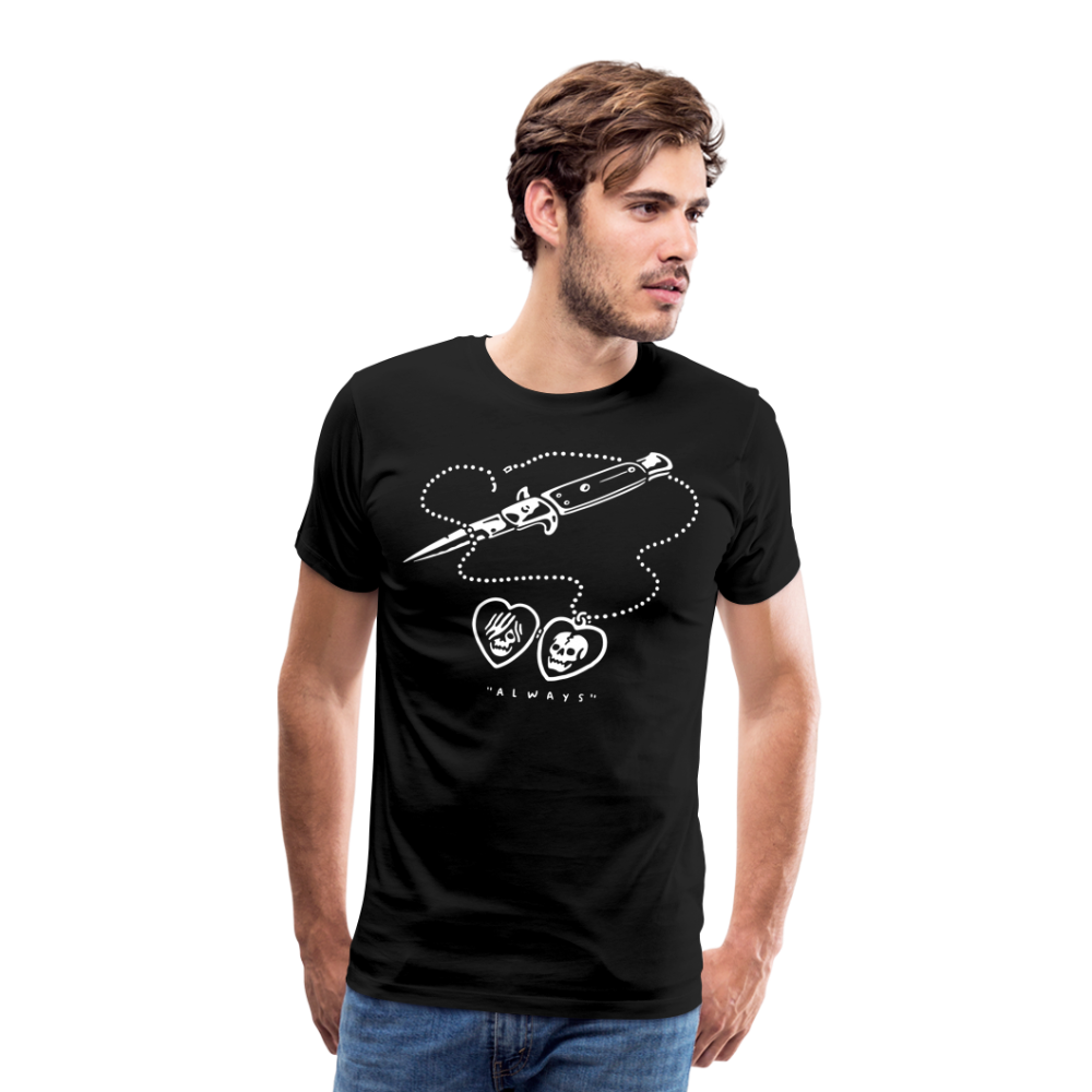 Always Skull Totenkopf Premium T-Shirt Herren - Schwarz