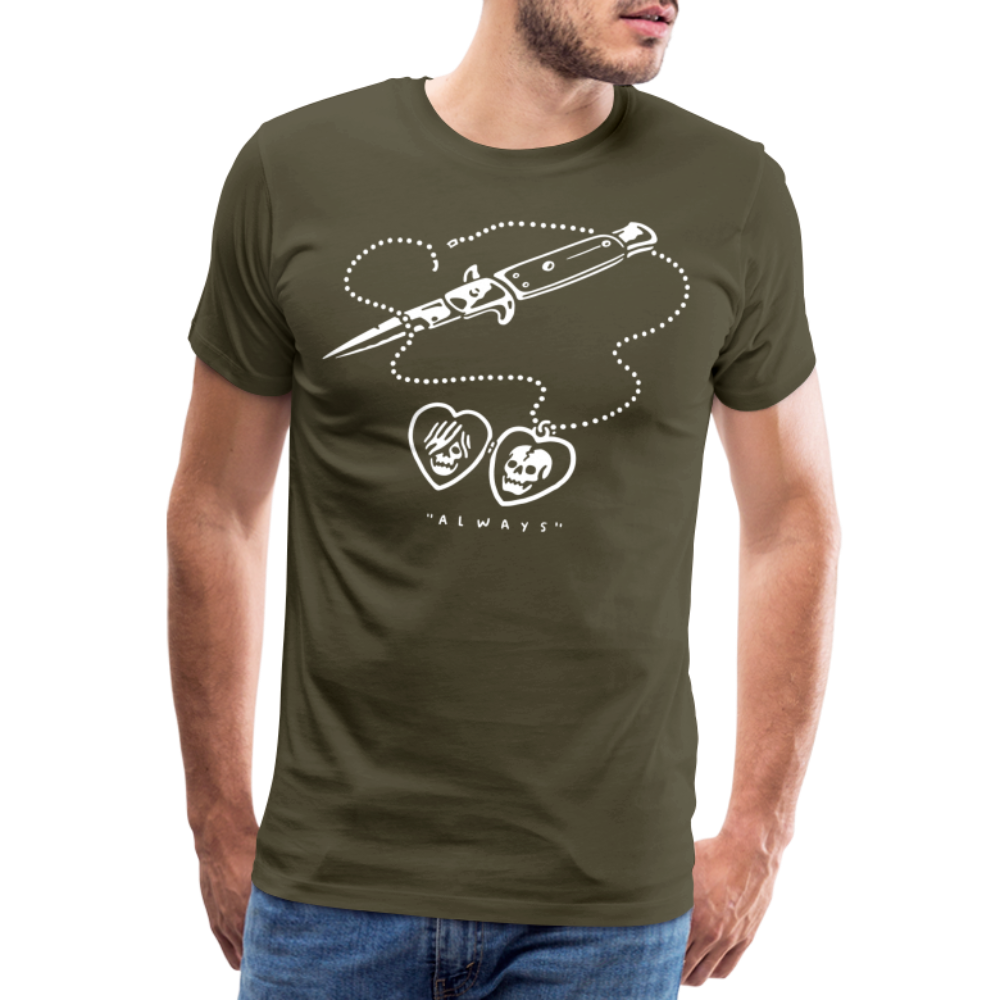 Always Skull Totenkopf Premium T-Shirt Herren - Khaki