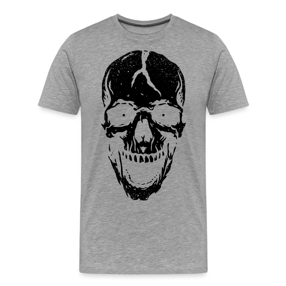 Dead Skull Totenkopf Premium T-Shirt Herren - Grau meliert