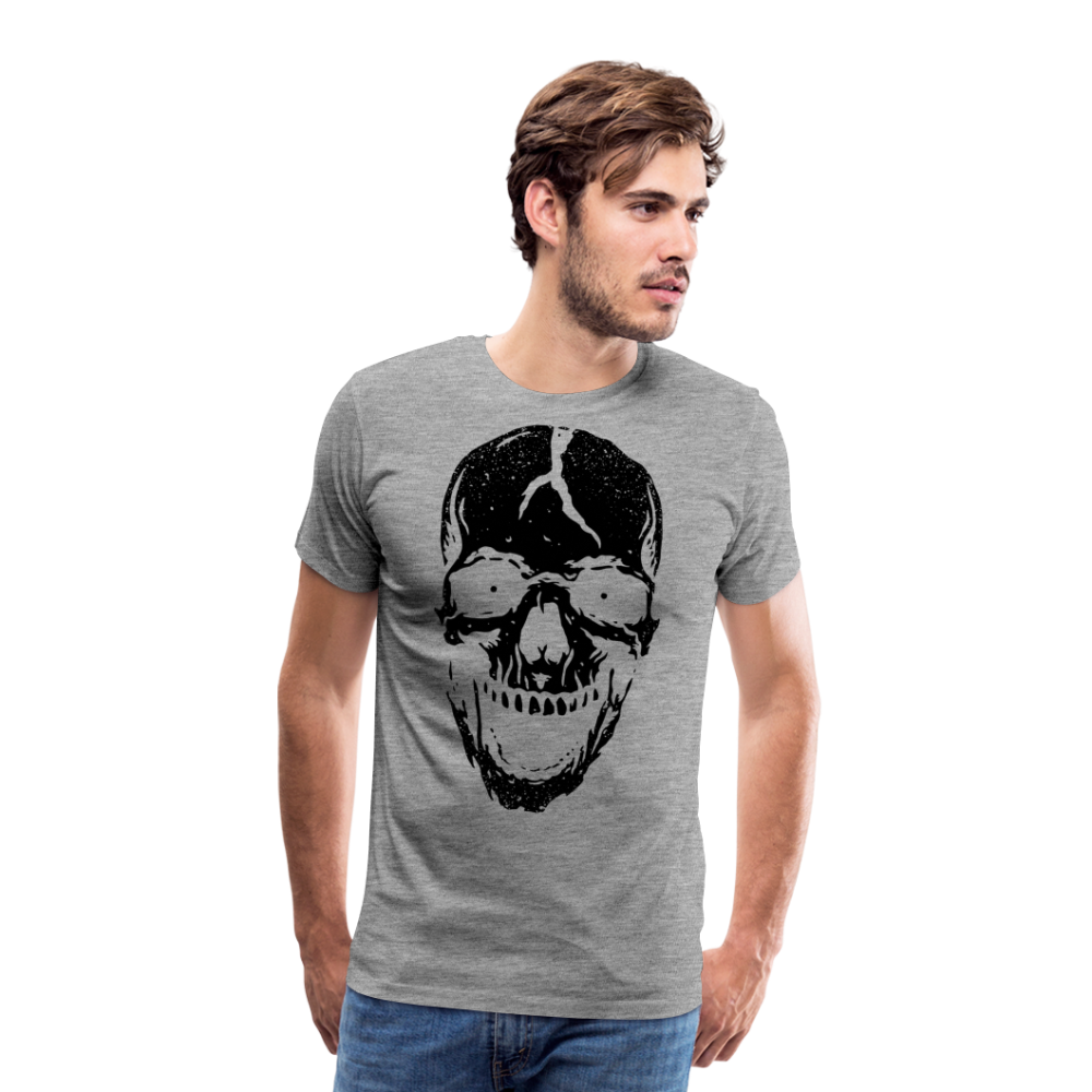 Dead Skull Totenkopf Premium T-Shirt Herren - Grau meliert