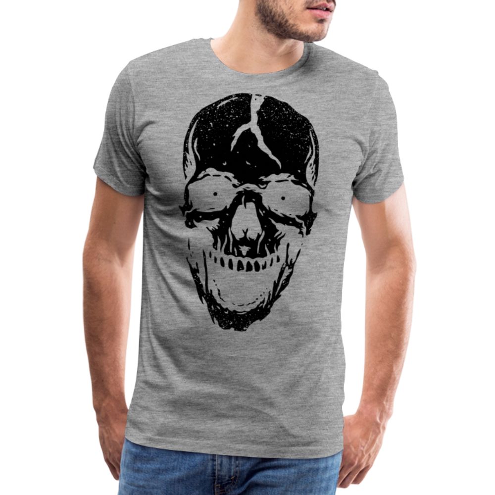 Dead Skull Totenkopf Premium T-Shirt Herren - Grau meliert