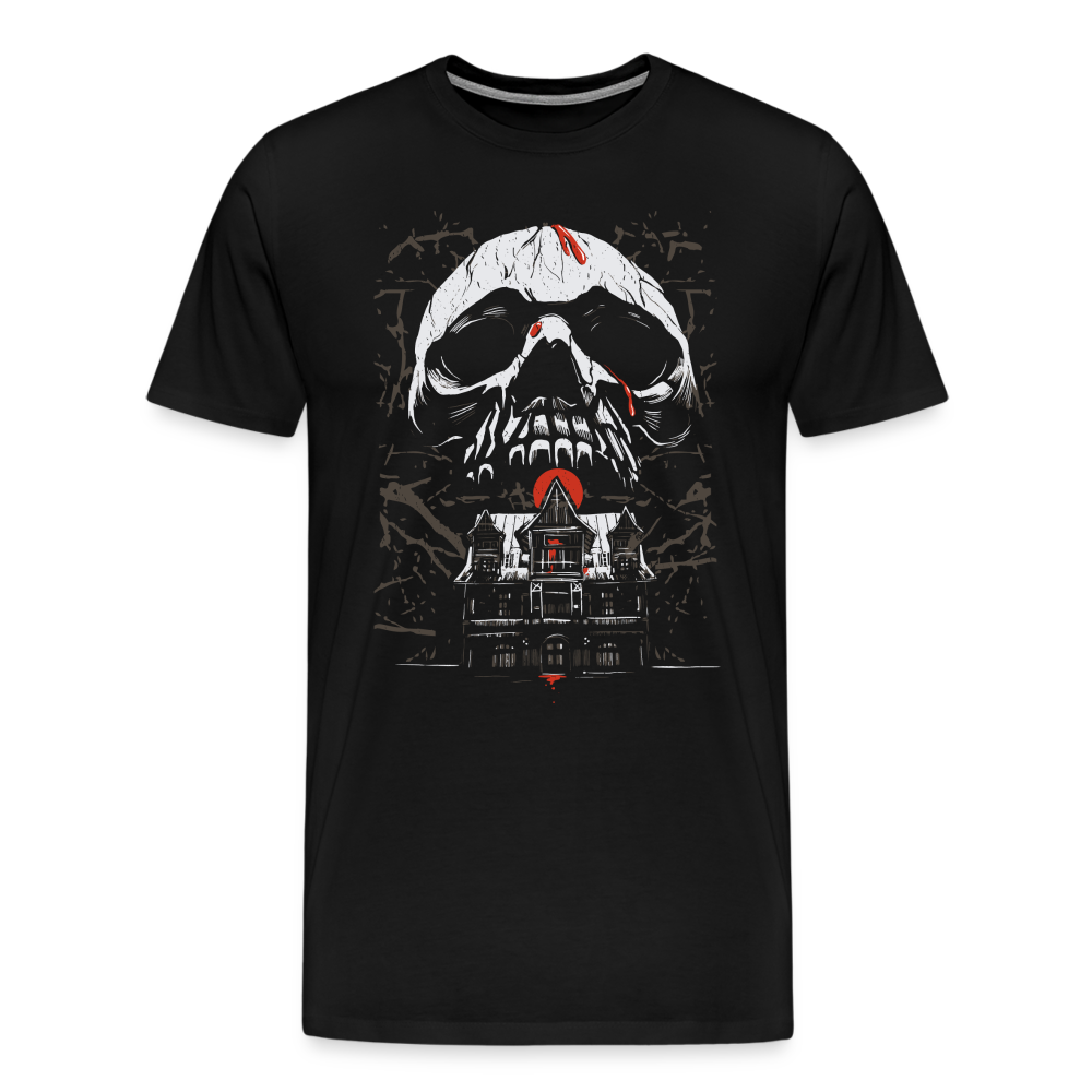 Skull House Skull Totenkopf Premium T-Shirt Herren - Schwarz