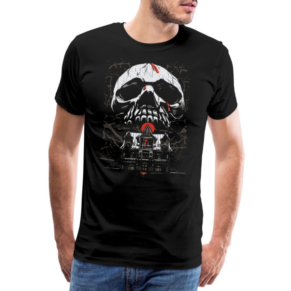 Skull House Skull Totenkopf Premium T-Shirt Herren - Schwarz