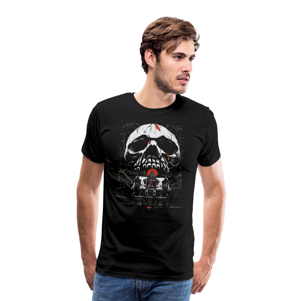 Skull House Skull Totenkopf Premium T-Shirt Herren - Schwarz