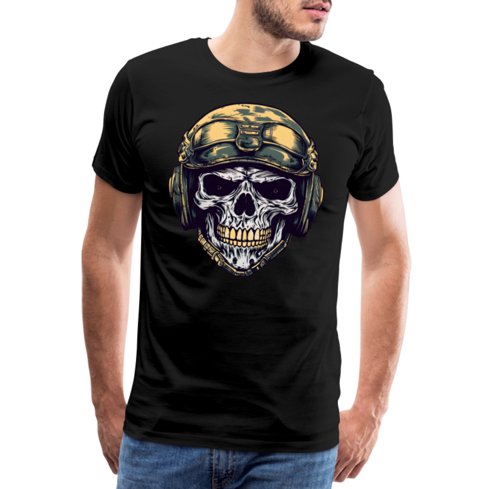 Military Skull Totenkopf Premium T-Shirt Herren - Schwarz