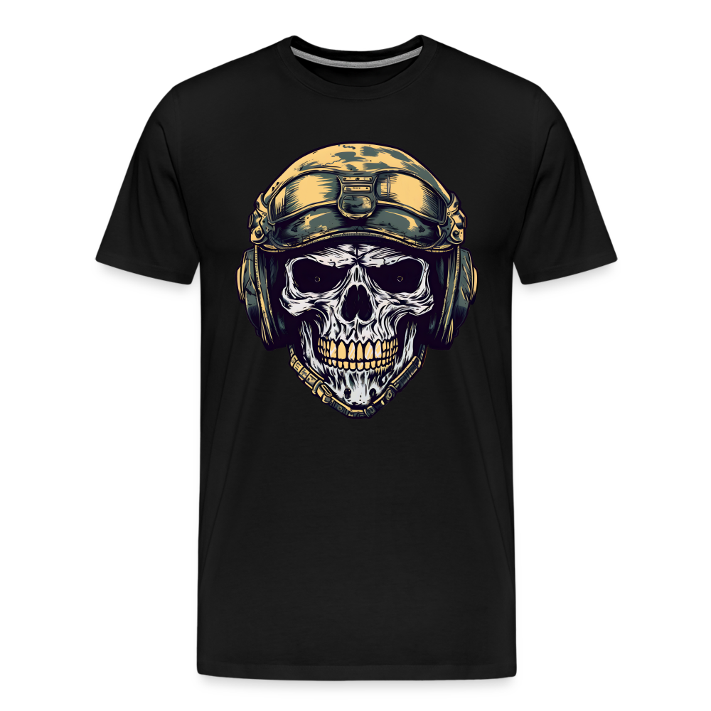 Military Skull Totenkopf Premium T-Shirt Herren - Schwarz