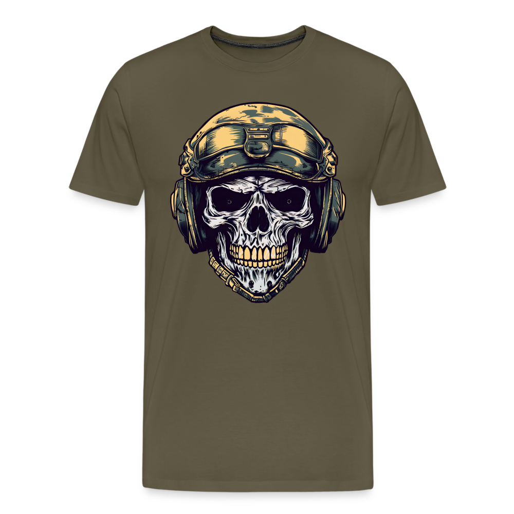 Military Skull Totenkopf Premium T-Shirt Herren - Khaki