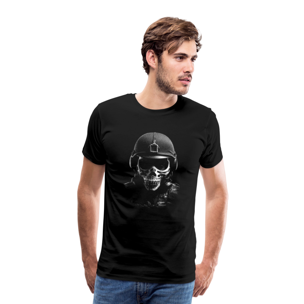 Military Skull modern Totenkopf Premium T-Shirt Herren - Schwarz