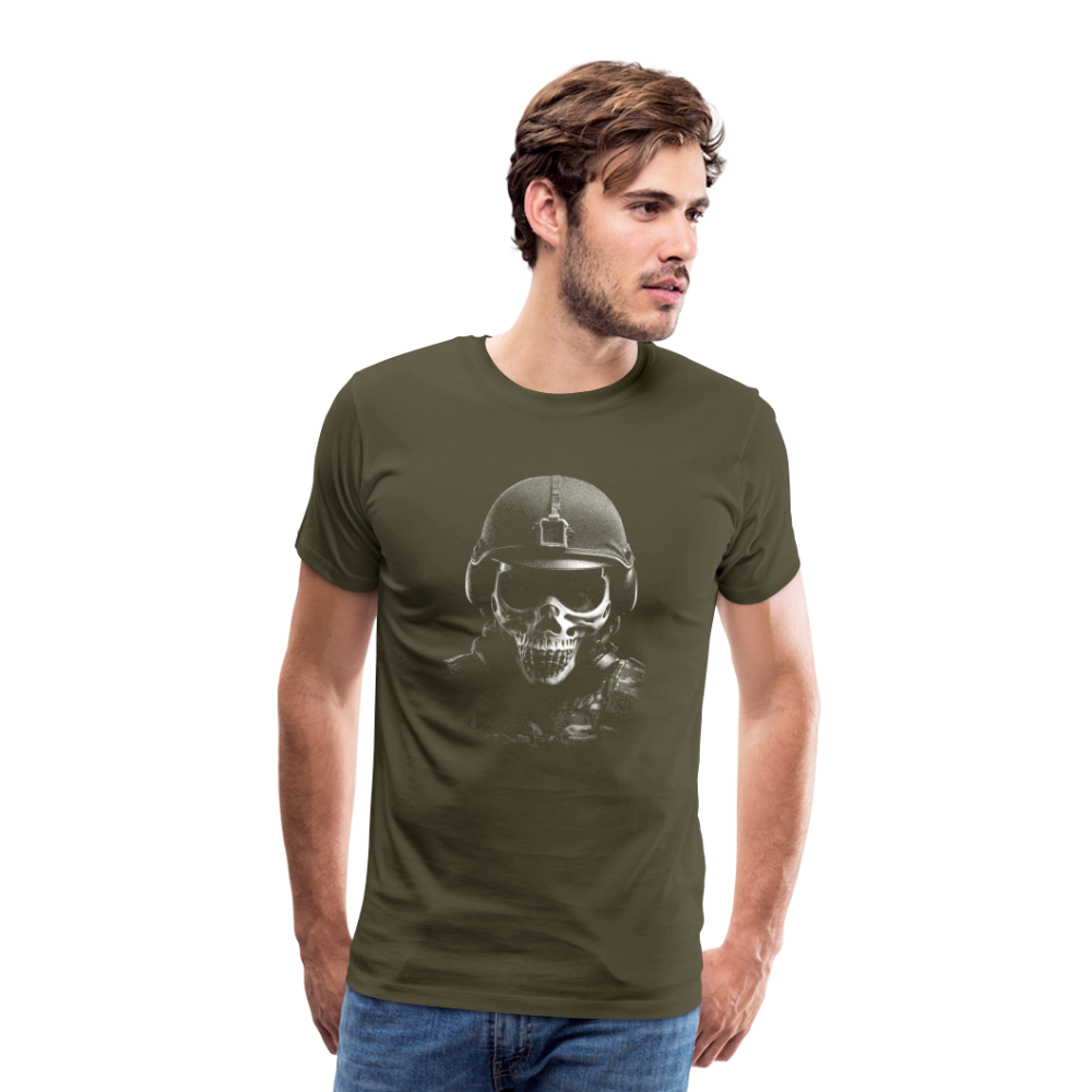 Military Skull modern Totenkopf Premium T-Shirt Herren - Khaki