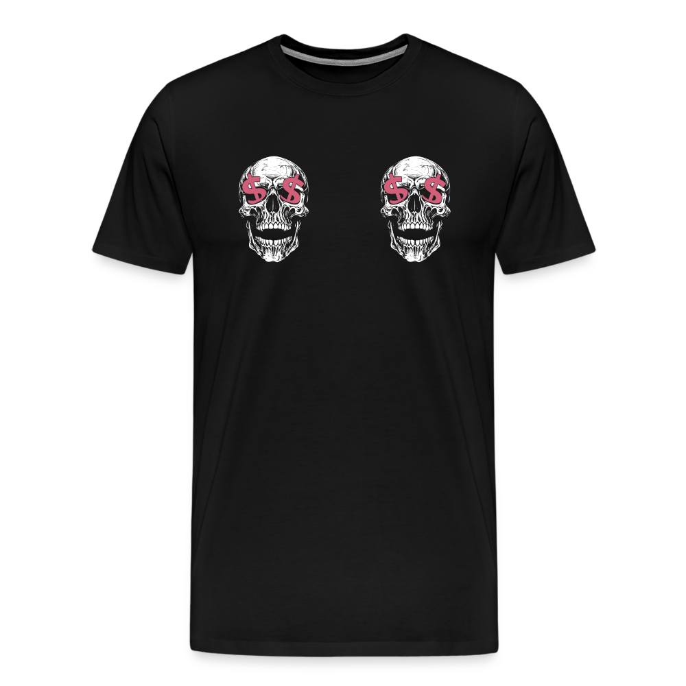 Skull Money Totenkopf Premium T-Shirt Herren - Schwarz