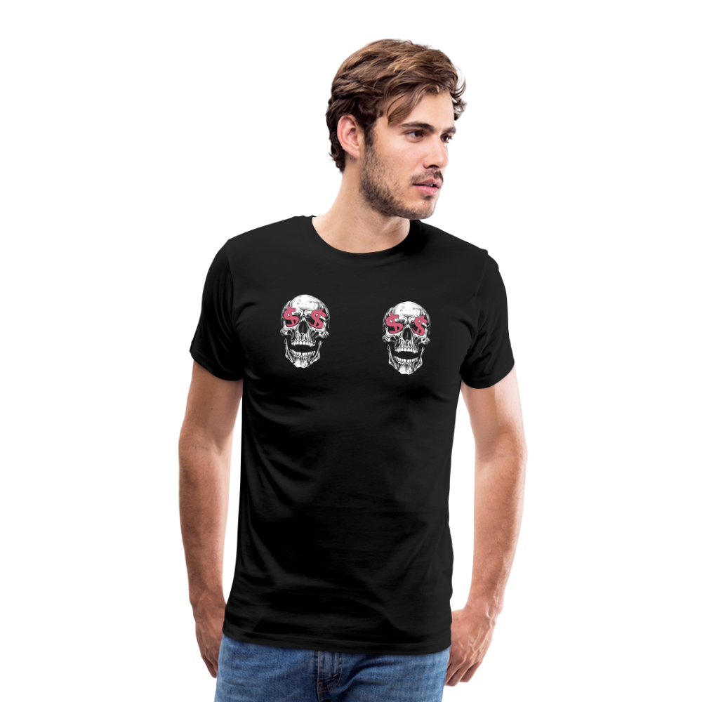 Skull Money Totenkopf Premium T-Shirt Herren - Schwarz