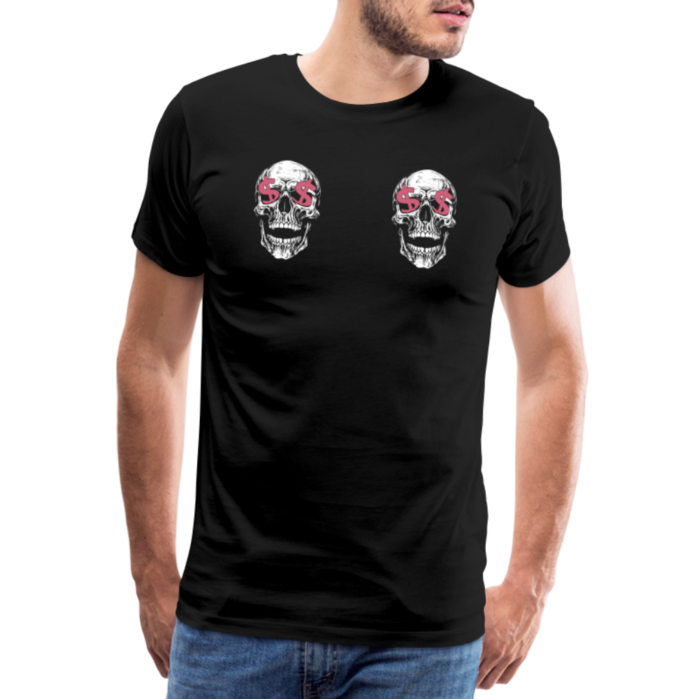 Skull Money Totenkopf Premium T-Shirt Herren - Schwarz