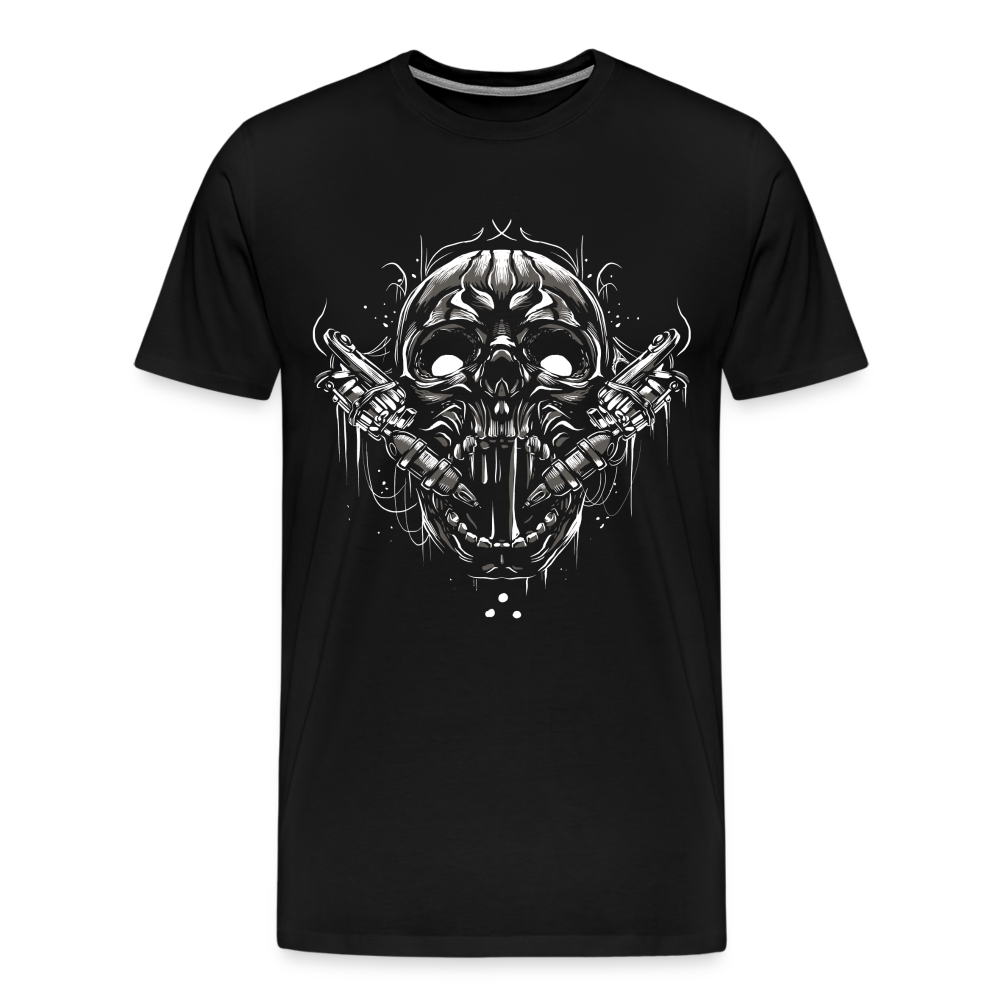 Skull Tattoo Totenkopf Premium T-Shirt Herren - Schwarz