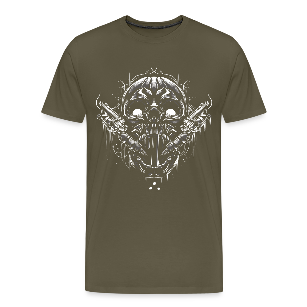 Skull Tattoo Totenkopf Premium T-Shirt Herren - Khaki