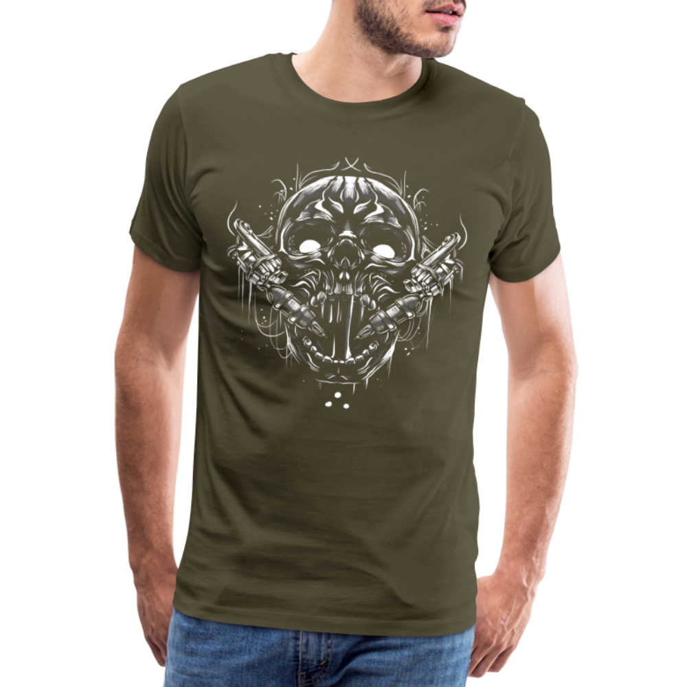 Skull Tattoo Totenkopf Premium T-Shirt Herren - Khaki