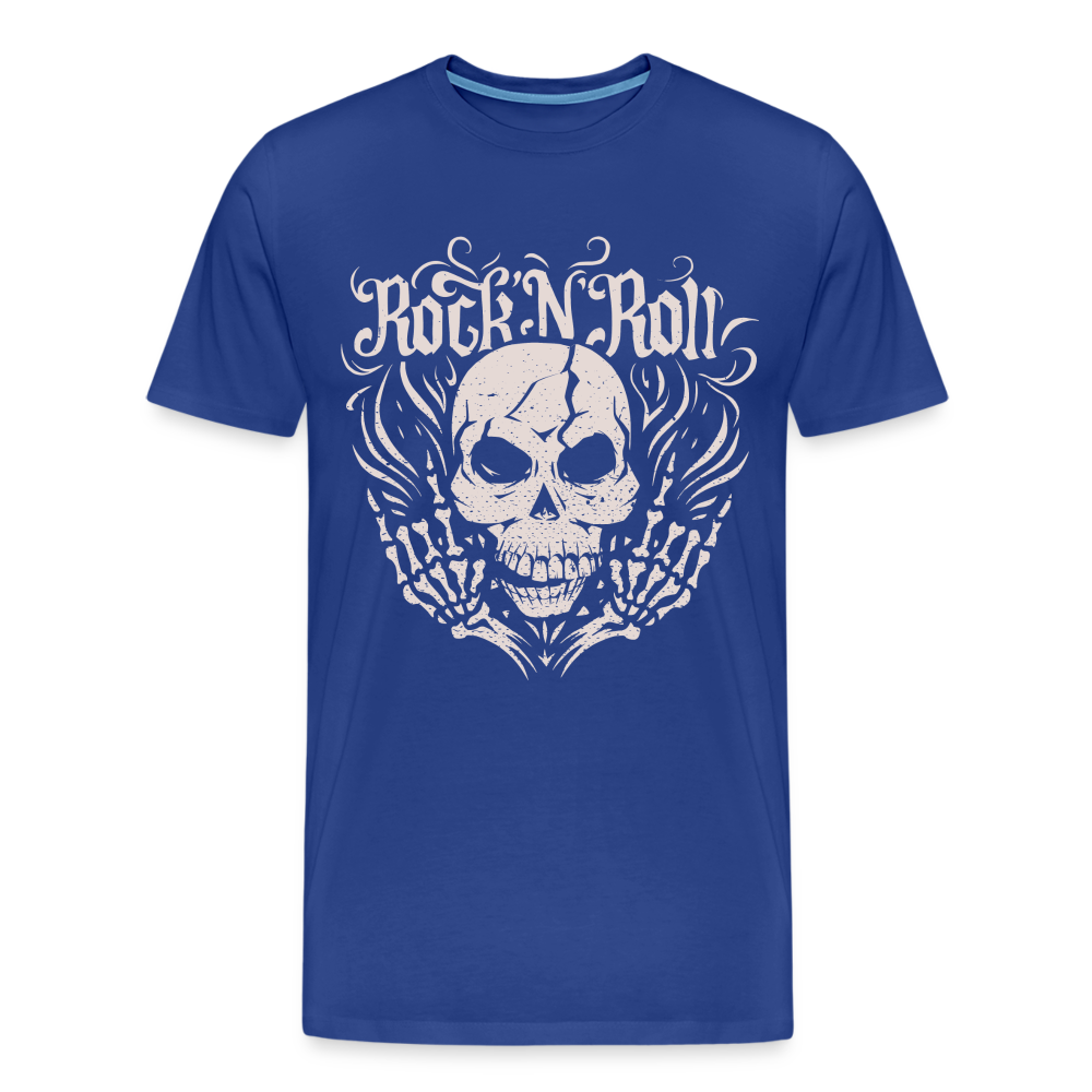 Rock and roll Skull Totenkopf Premium T-Shirt Herren - Königsblau