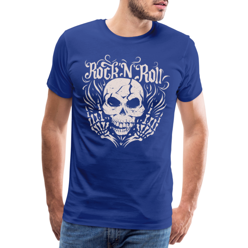Rock and roll Skull Totenkopf Premium T-Shirt Herren - Königsblau