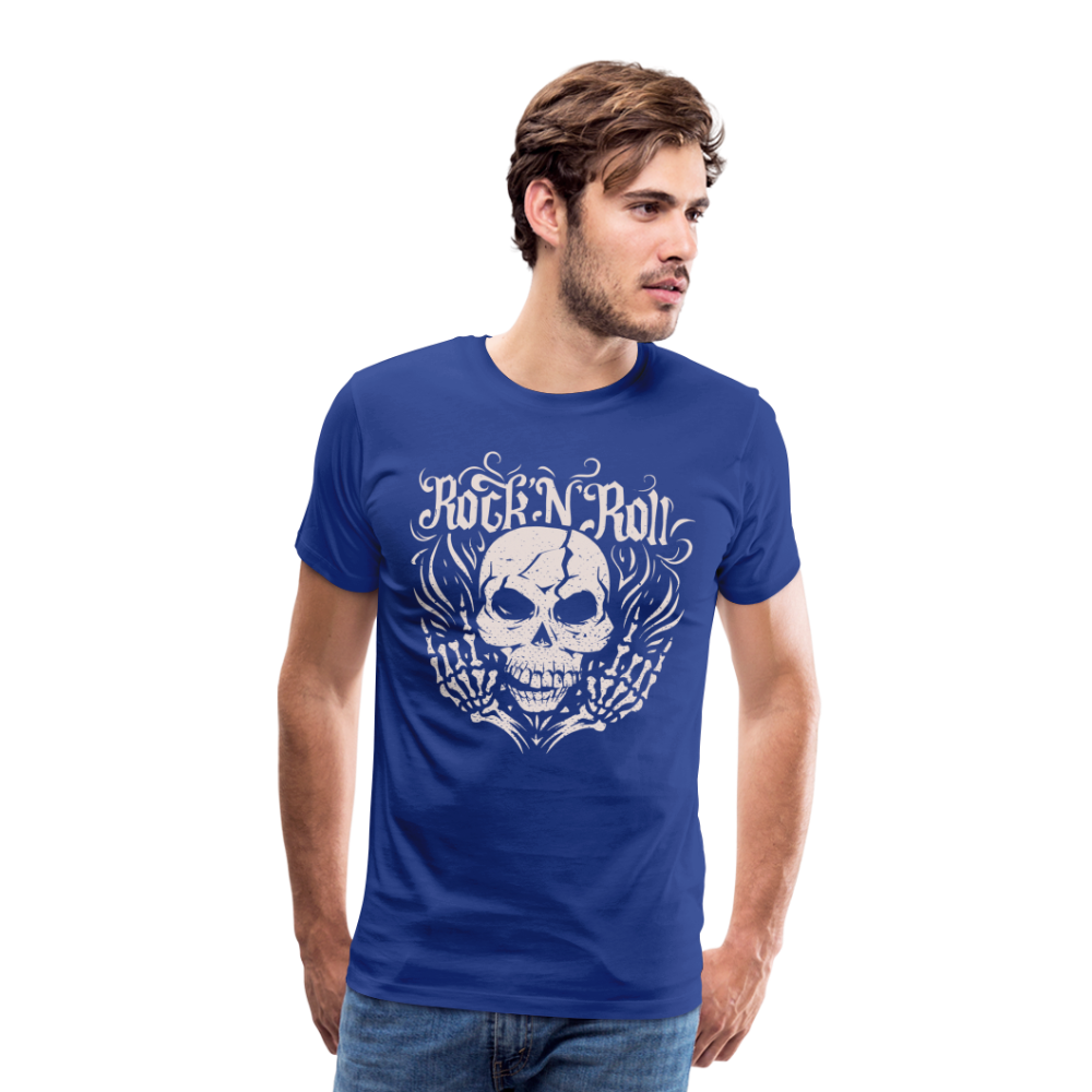 Rock and roll Skull Totenkopf Premium T-Shirt Herren - Königsblau