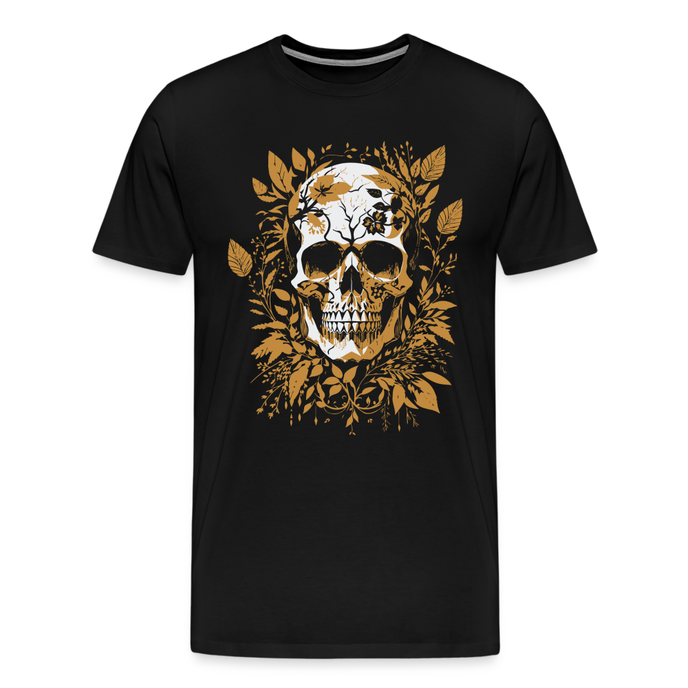 Skull gold Totenkopf Premium T-Shirt Herren - Schwarz