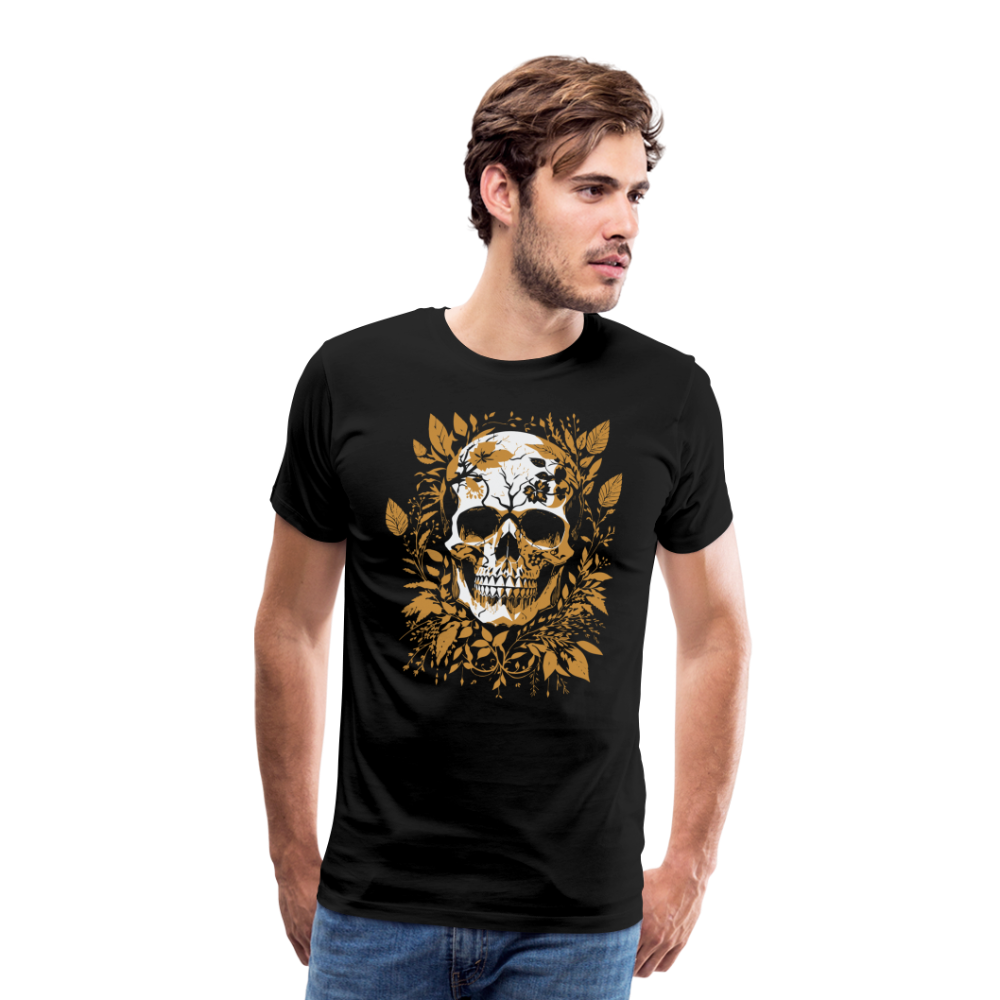 Skull gold Totenkopf Premium T-Shirt Herren - Schwarz