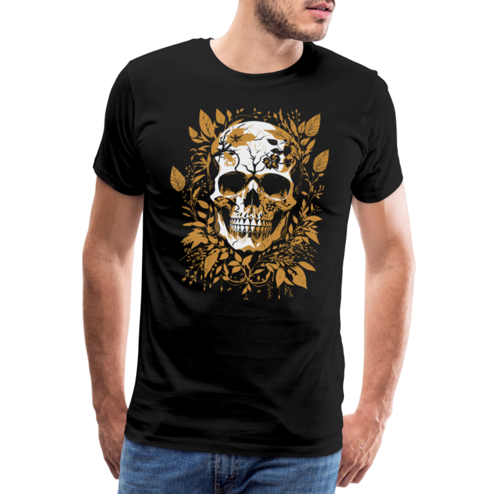 Skull gold Totenkopf Premium T-Shirt Herren - Schwarz