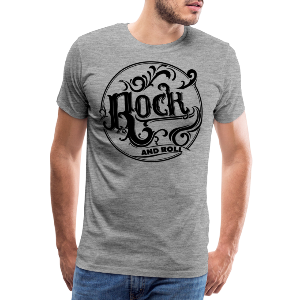 Rock and Roll 1 Premium T-Shirt Herren - Grau meliert