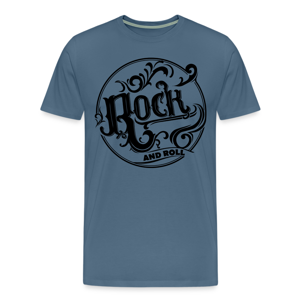 Rock and Roll 1 Premium T-Shirt Herren - Blaugrau